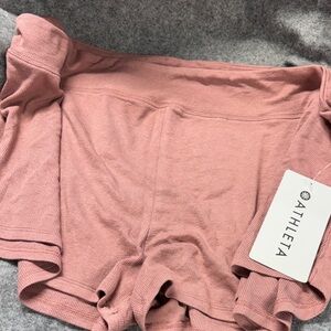 Athleta Dusty Rose Well Rested rib sleep Ribbed Lounge modal blend Shorts XL